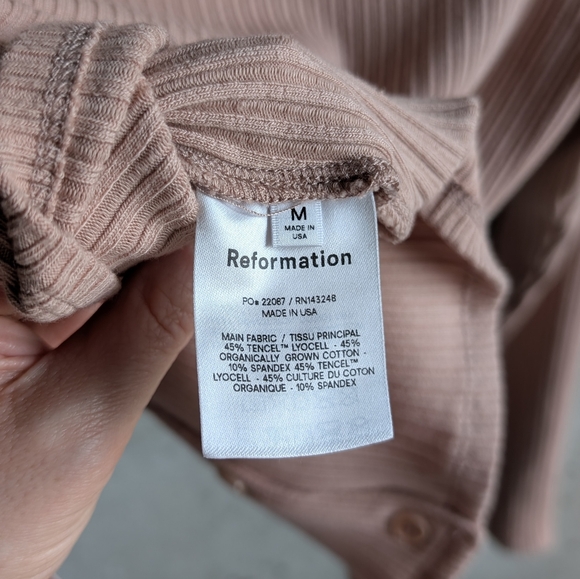 Reformation Rib Knit Top Size M - Picture 5 of 5